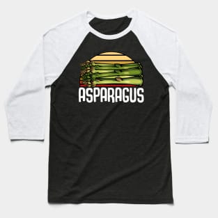 Asparagus - Retro Style Vegetable Vintage Food Baseball T-Shirt